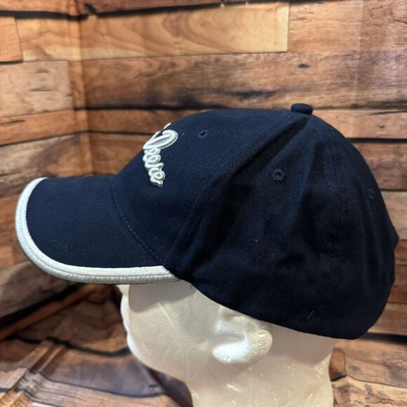 John Deere Navy Blue K-Products Script Logo Hat Cap Adjustable Strapback Farm - Picture 4 of 8